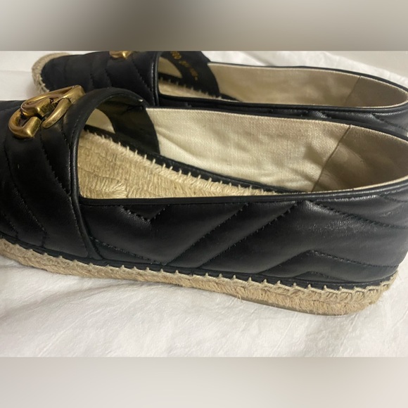 Leather espadrille with double G - Picture 5 of 7